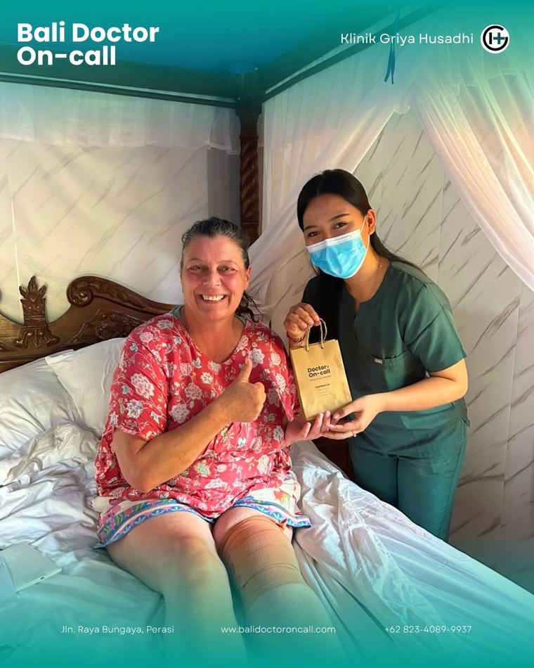 IV drip treatment at villa